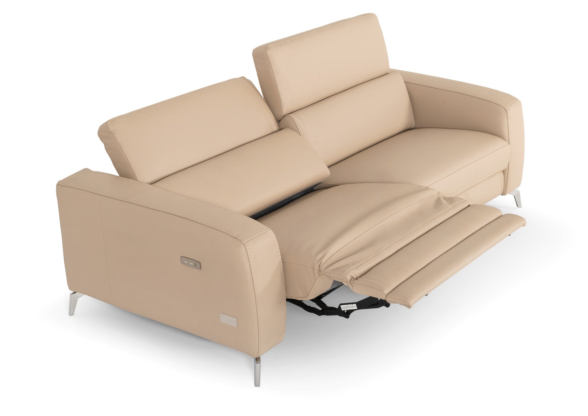 VIG Furniture Coronelli Turin Cappuccino Leather 2 Seater 91" Recliner Sofa