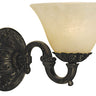 Framburg Napoleonic 1 - Light Mahogany Bronze with Champagne Marble Glass Wall Sconce 7881 MB/CM