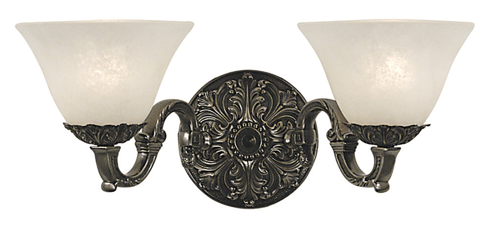 Framburg Napoleonic 2 - Light Antique Silver with White Marble Glass Shade Wall Sconce 7882 AS/WH