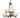 Framburg Napoleonic 9 - Light French Brass with White Marble Glass Shade Dining Chandelier 7889 FB/WH