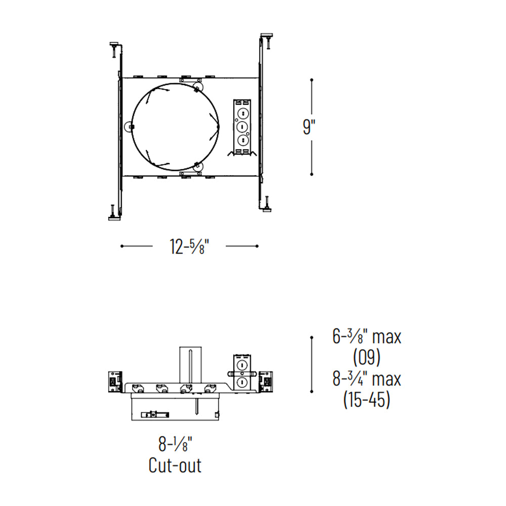 Nora Lighting 8" Sapphire II COB, Remodel Frame-Ins 1500lm