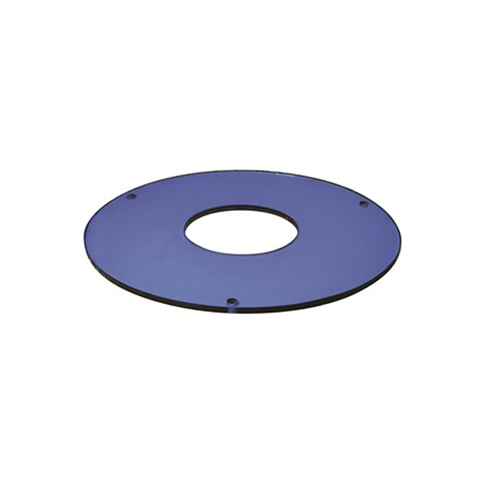Nora Lighting 8" Tempered Blue Glass with 3-1/8" Open Center