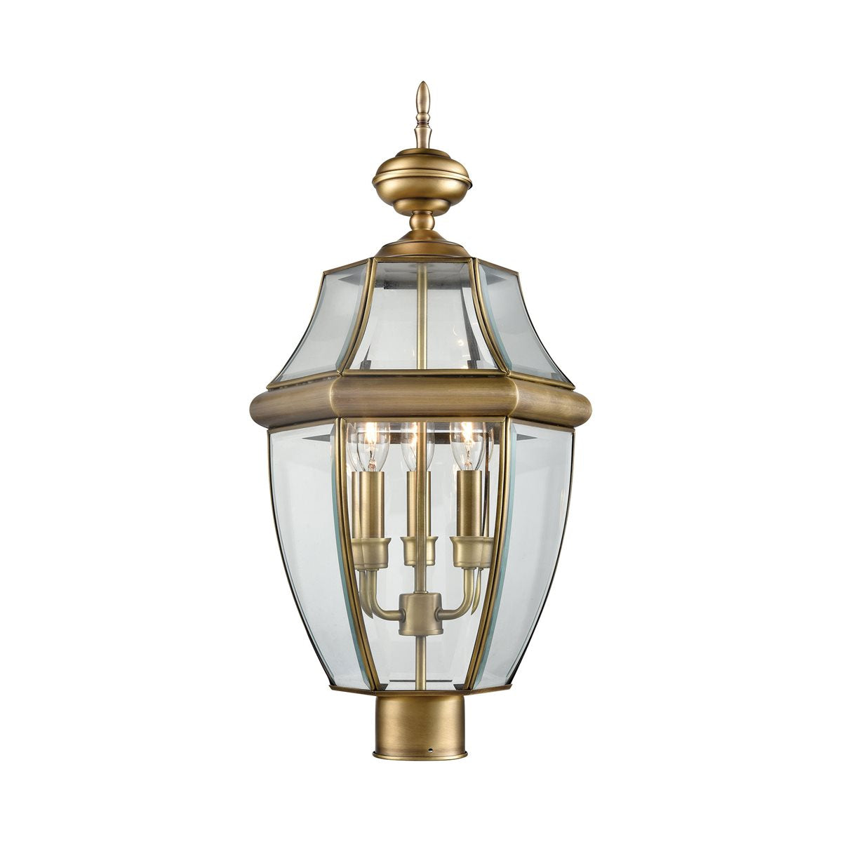 Thomas Lighting Ashford 3-Light Post Lantern Brass 8603EP/89