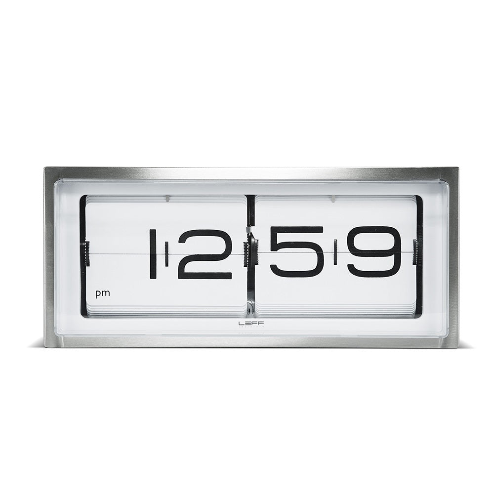 Leff Brick Desk/Wall Clock - Steel - LoftModern