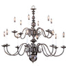 Framburg Jamestown 14 - Light Mahogany Bronze Foyer Chandelier 9135 MB
