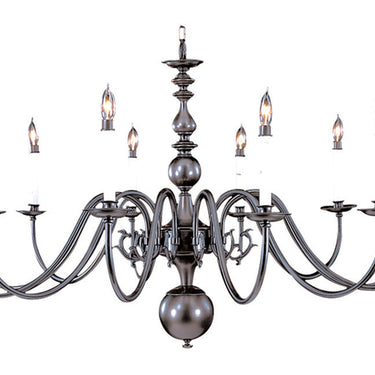 Framburg Jamestown 12 - Light Mahogany Bronze Foyer Chandelier 9142 MB