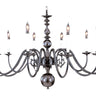 Framburg Jamestown 12 - Light Mahogany Bronze Foyer Chandelier 9142 MB