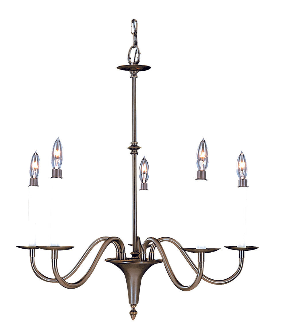 Framburg Jamestown 5 - Light Mahogany Bronze Dining Chandelier 9225 MB