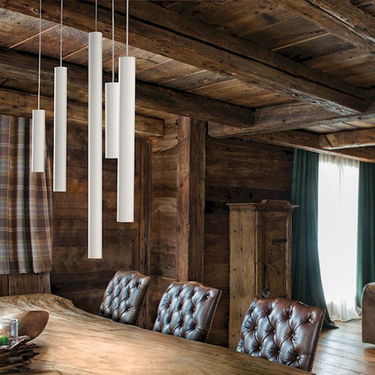 Modern adjustable LED pendant lighting fixture for commercial interiors by Lodes