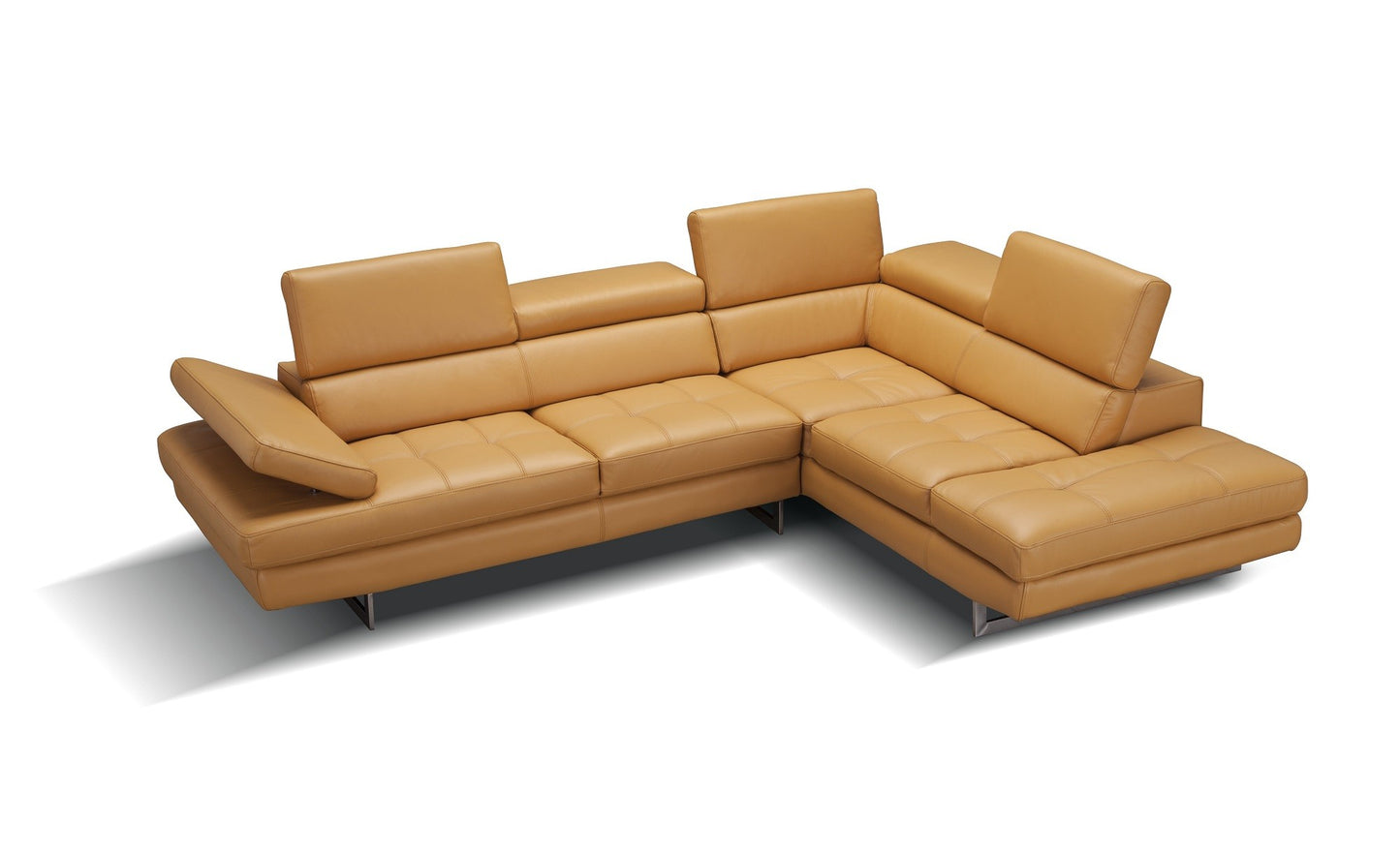 A761 Italian Leather Sectional Sofa Freesia RHF by JM