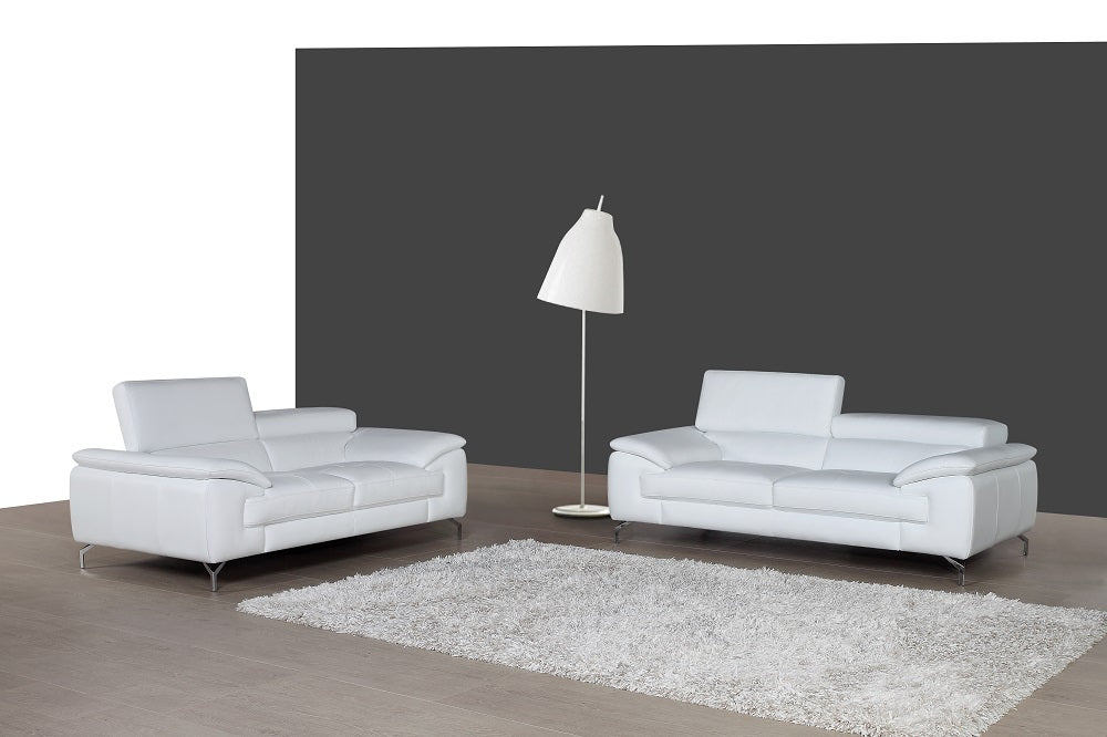 A973 Italian Leather Sofa White by JM