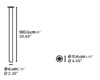 Lodes A Tube Ceiling Light Large