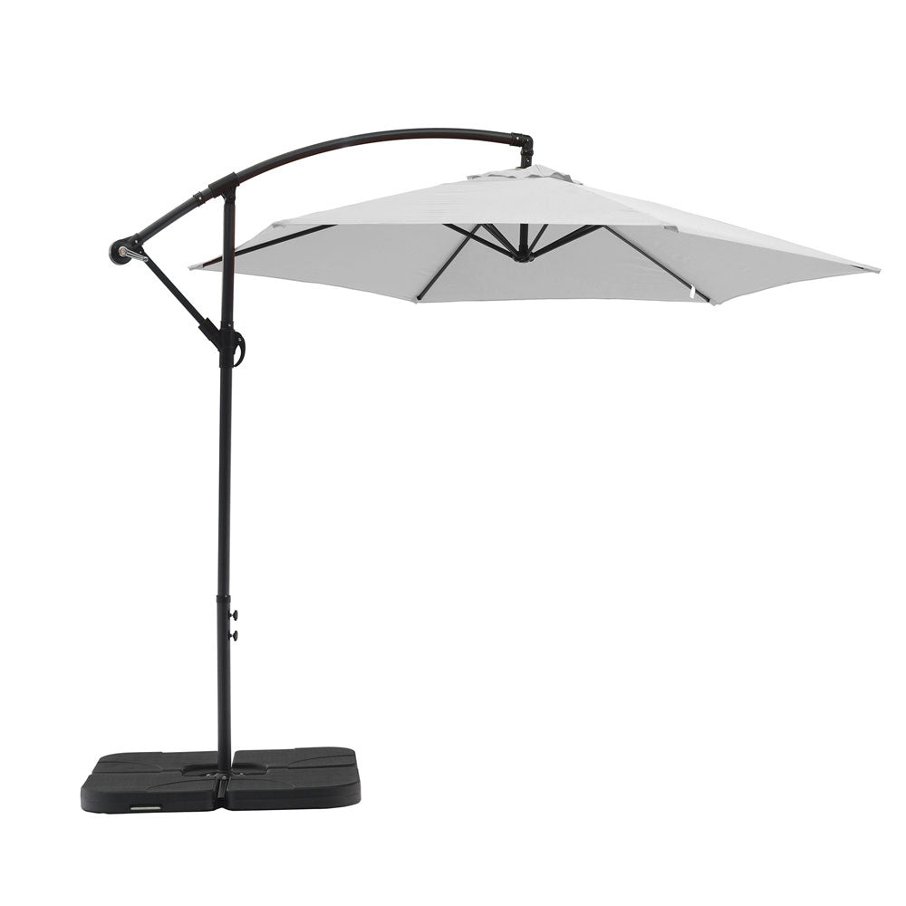 Aiden Outdoor Umbrella White by Whiteline