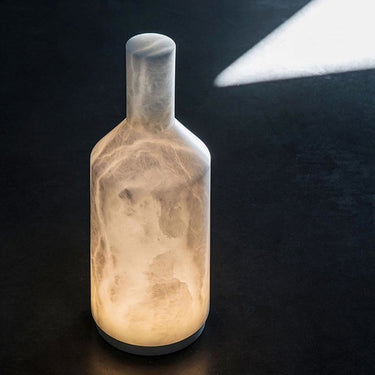 Alabaster Battery Operated Table Lamp by Carpyen