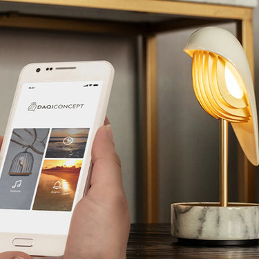 Daqiconcept Alarm Clock + Light Chirp White Marble