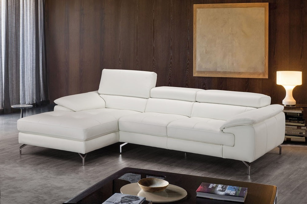 Alice Leather Sectional Sofa LHF Chaise by JM