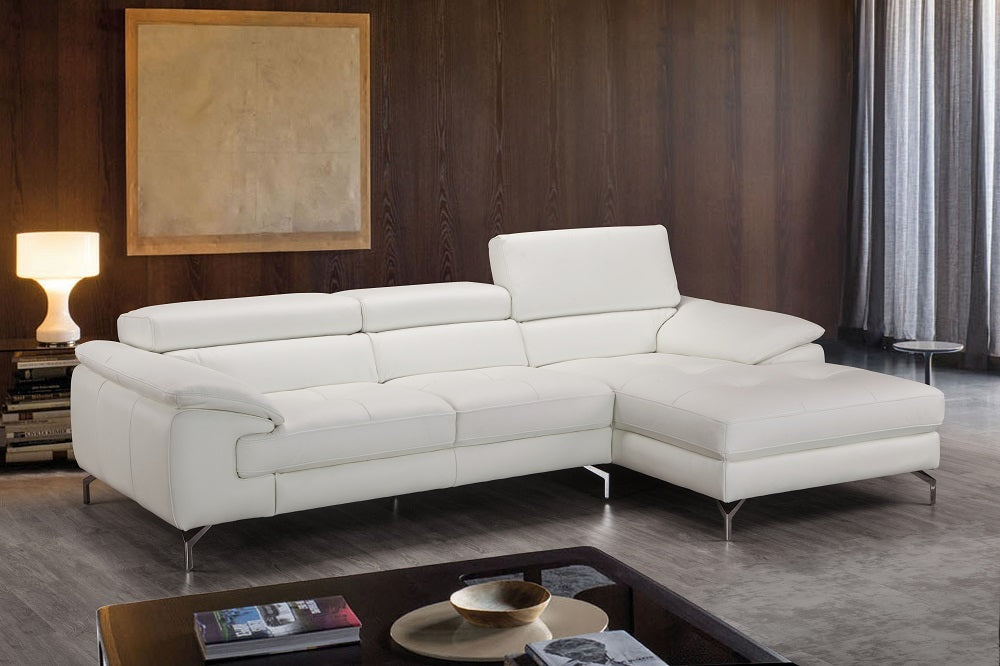 Alice Leather Sectional Sofa RHF Chaise by JM