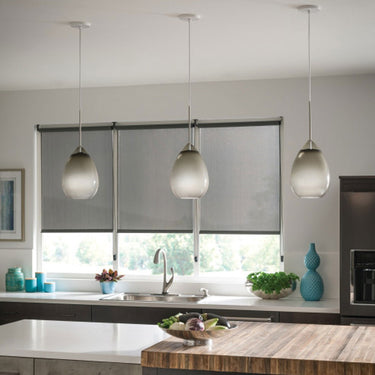 Alina Pendant Light by Visual Comfort Modern. Ideal for residential and commercial spaces, this sleek glass fixture adds modern elegance to any room