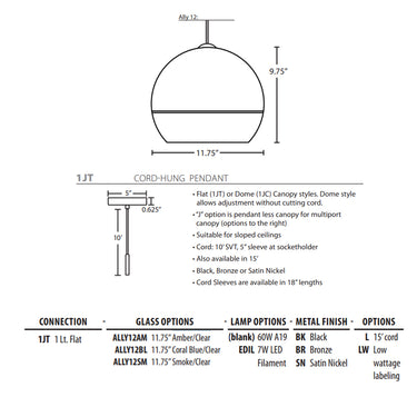 Ally 12 Pendant Light by Besa