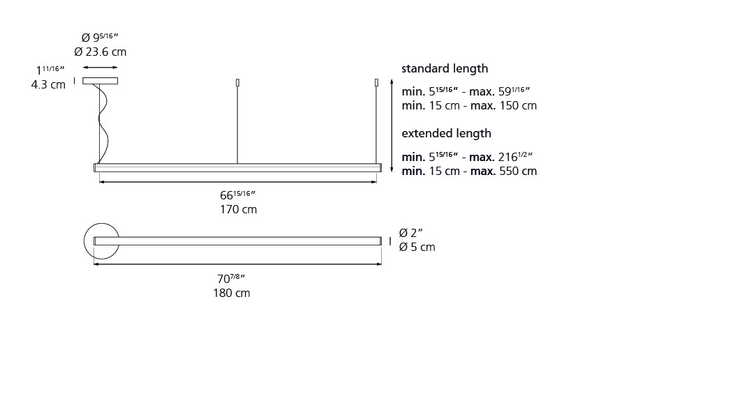 Alphabet Light Linear Suspension | Artemide Hanging Lamp 4
