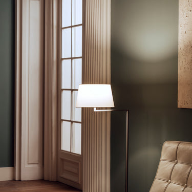 Americana Floor Lamp in Satin Nickel Finish