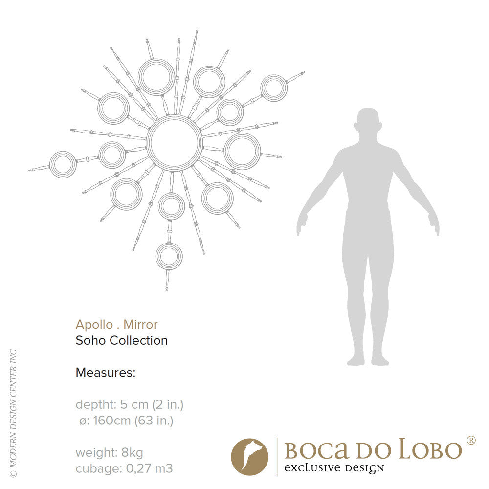 Boca do Lobo Apollo Wall Mirror Soho Collection | Boca do Lobo | LoftModern
