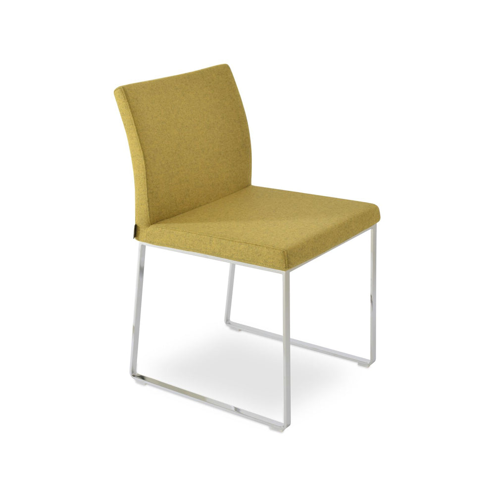Aria Sled Chair Fabric by SohoConcept