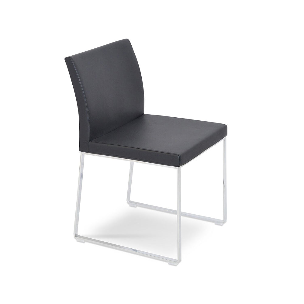 Aria Sled Chair Leather by SohoConcept