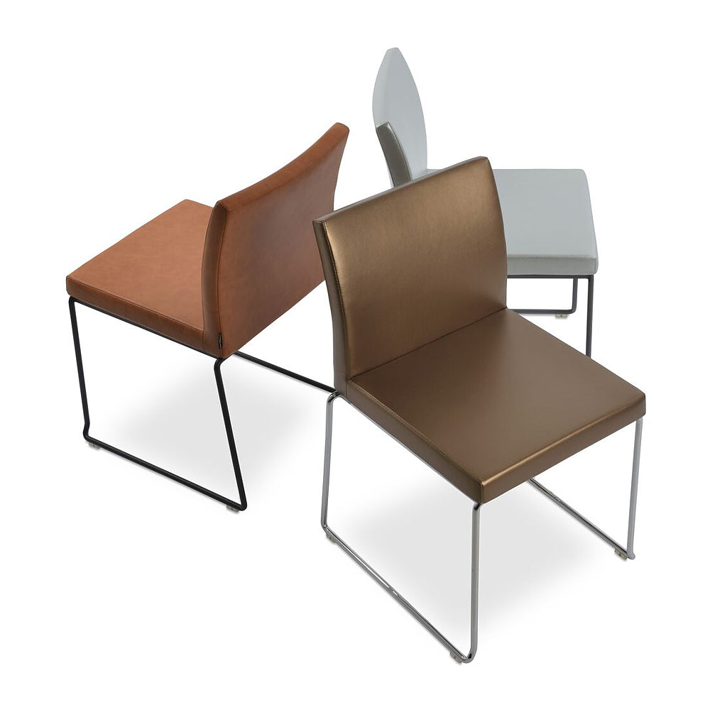 Aria Stackable Chair Leather by SohoConcept