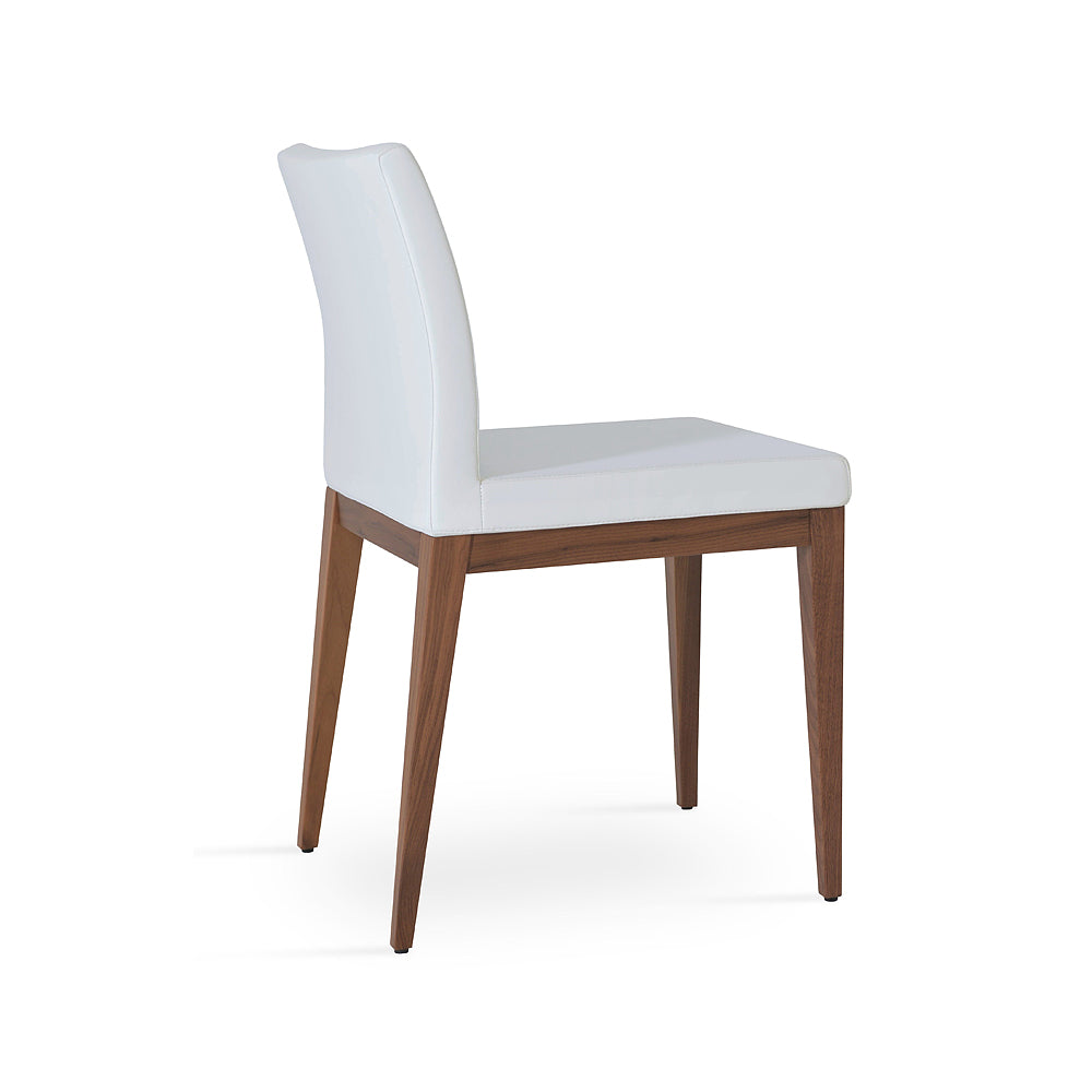 Aria Wood Dining Chair Leather by SohoConcept