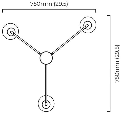 Array Mini Opal Semi-Flushmount by CTO Lighting