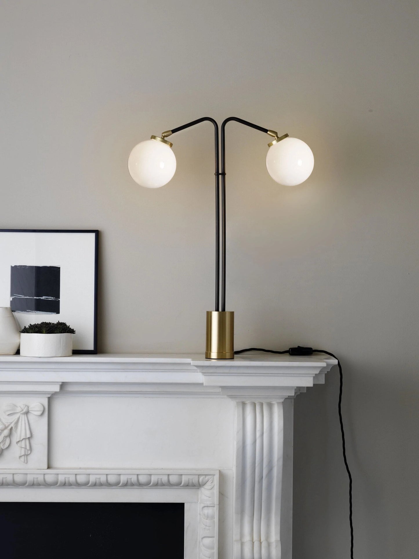 Array Opal Twin Table Lamp by CTO Lighting