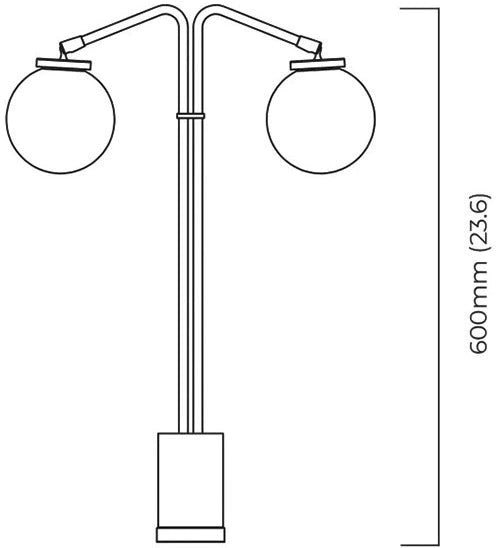 Array Opal Twin Table Lamp by CTO Lighting