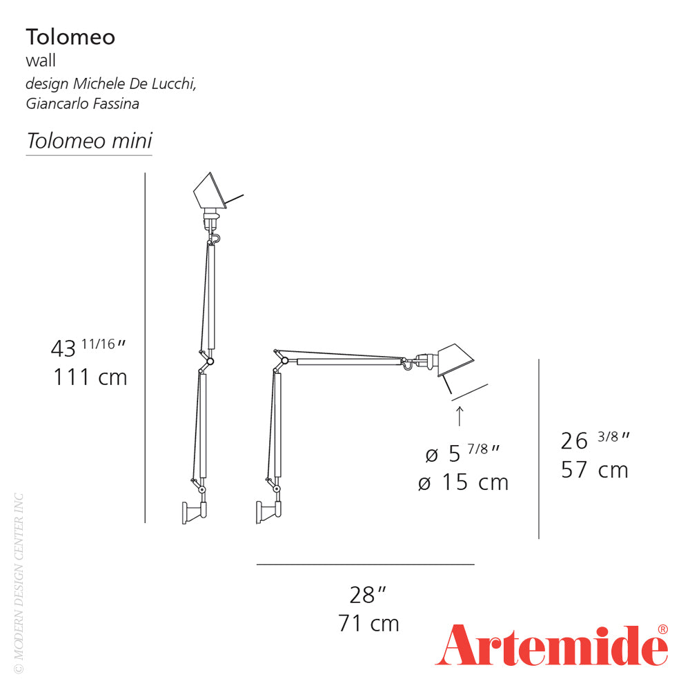 Artemide Tolomeo Mini Wall Light