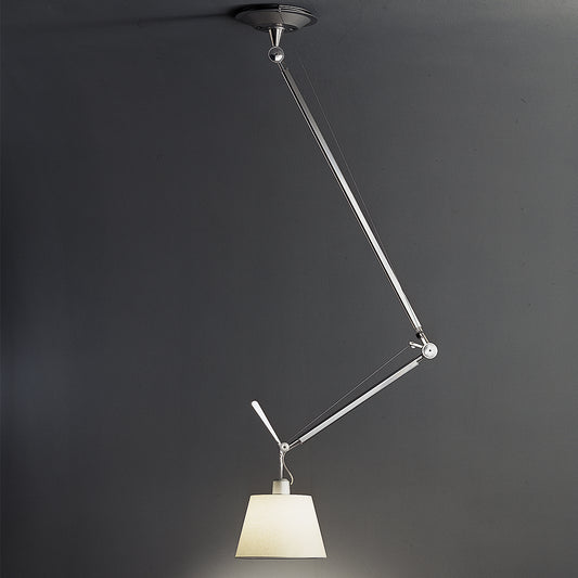 Artemide Tolomeo Off Center Parchment Shade Suspension