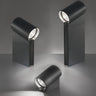 High CRI outdoor LED floor light with glare-free reflector, anthracite finish, ideal for modern commercial spaces