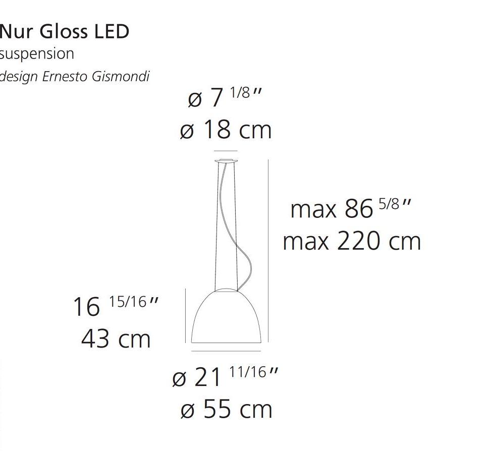Artemide Nur Gloss Led Pendant Light