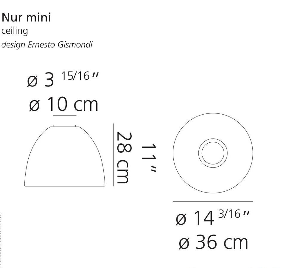 Artemide Nur Mini Ceiling Light