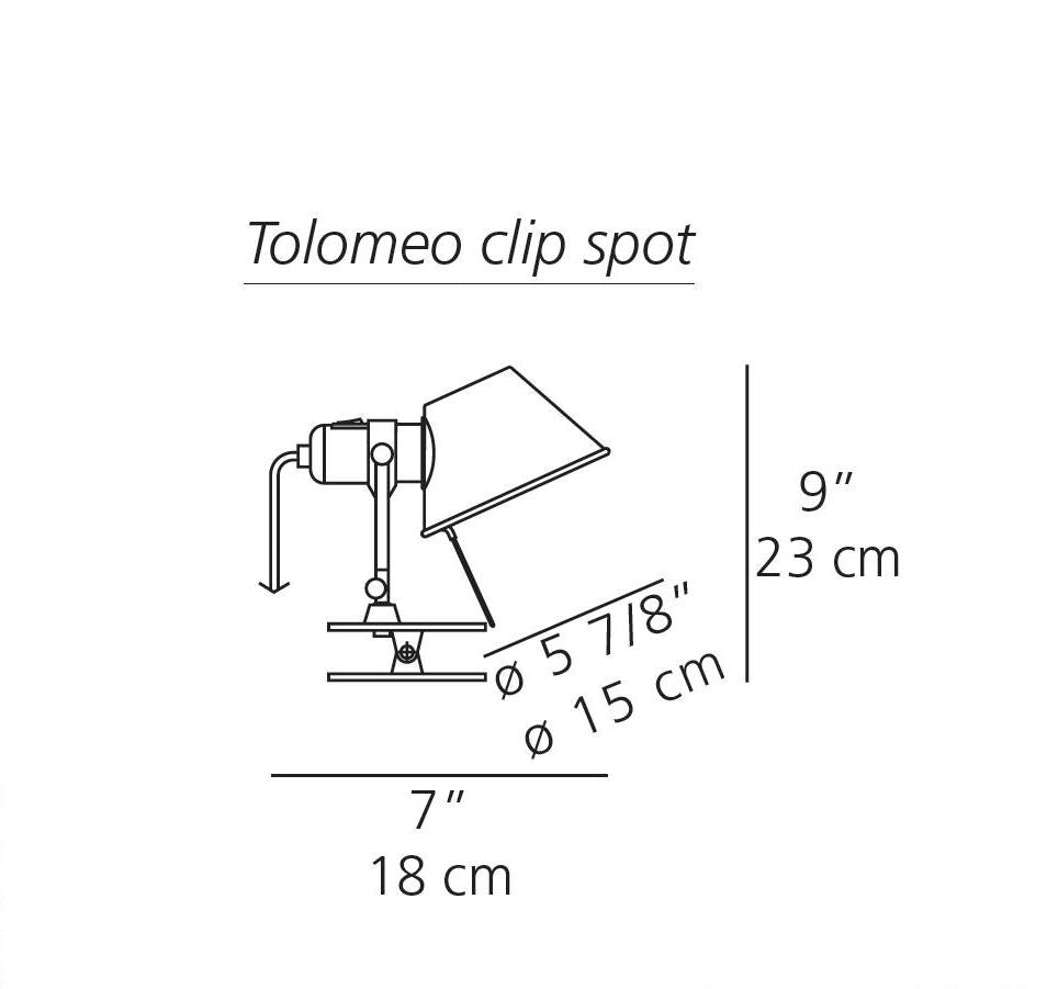 Artemide Tolomeo Classic Led Clip Spot