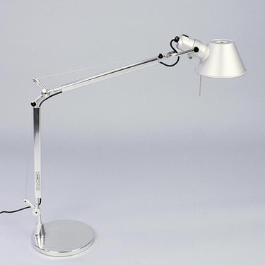 Italian designer Tolomeo Mini LED task lamp with aluminum arms, perfect for bedroom reading or office workspace
