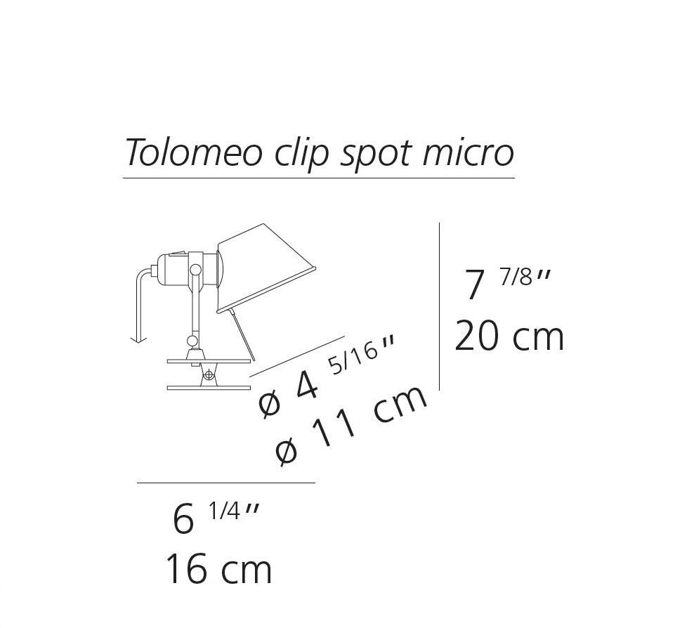 Artemide Tolomeo Micro Led Clip Spot