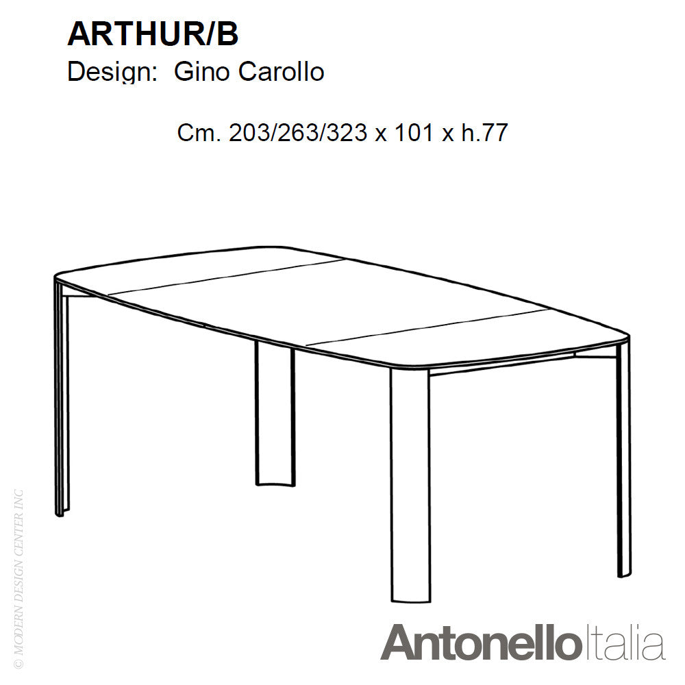 Antonello Italia Arthur/B Dining Table | Antonello Italia | LoftModern