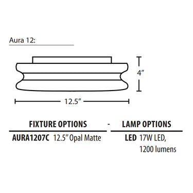 Aura 12 Ceiling Light by Besa