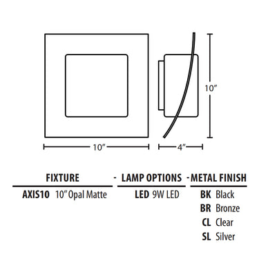 Axis 10 Wall Light by Besa