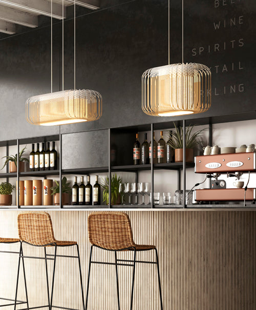 Bamboo Oval Pendant Large by Forestier