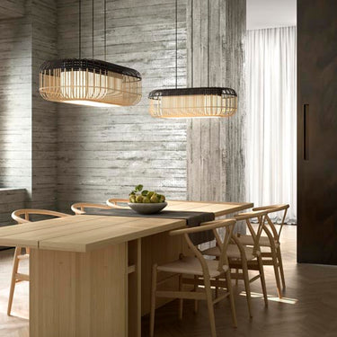 Bamboo Oval Pendant Small by Forestier