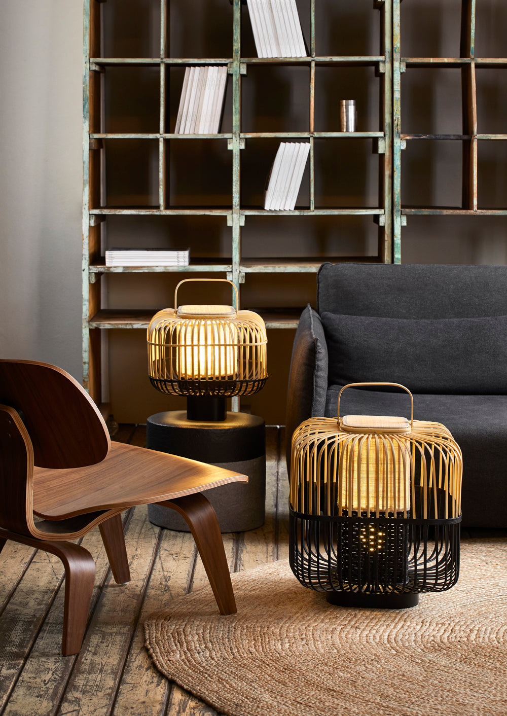 Bamboo Table Lamp Square Large by Forestier