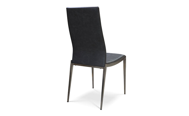 B-modern Soiree Dining Chair Dark Grey Stainless Steel set of 2