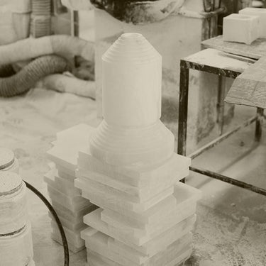 Angel Jove’s handcrafted Santa and Cole Babel Table Lam