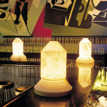 Santa and Cole Babel Table Lamp showcasing 1970s design